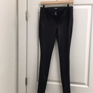 Express black vegan leather leggings